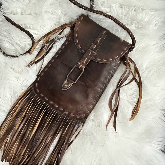 Bed Stu Handbags - Bed Stu Sandy Lane Leather Fringe Crossbody Shoulder Bag